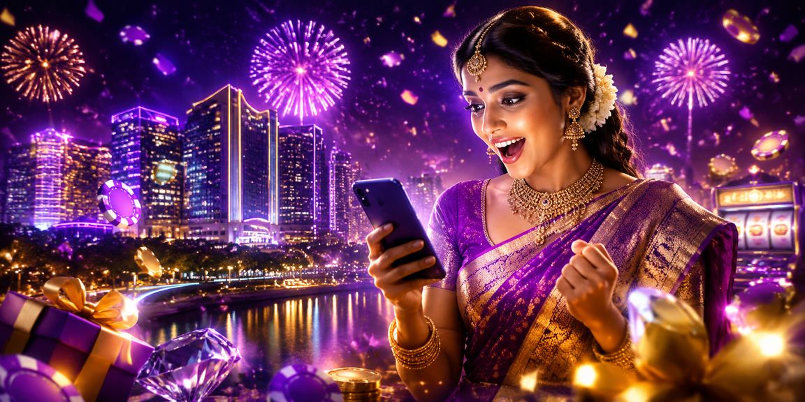 Mobile casino gaming neon lights in India