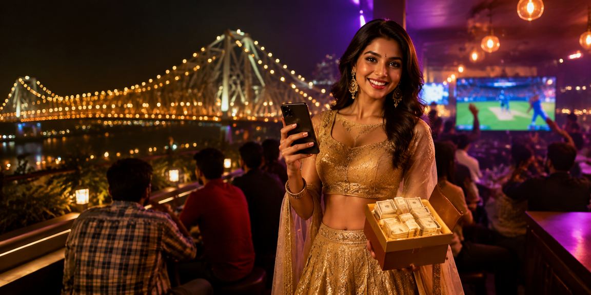 Cricket betting in Kolkata with colorful traditional attire